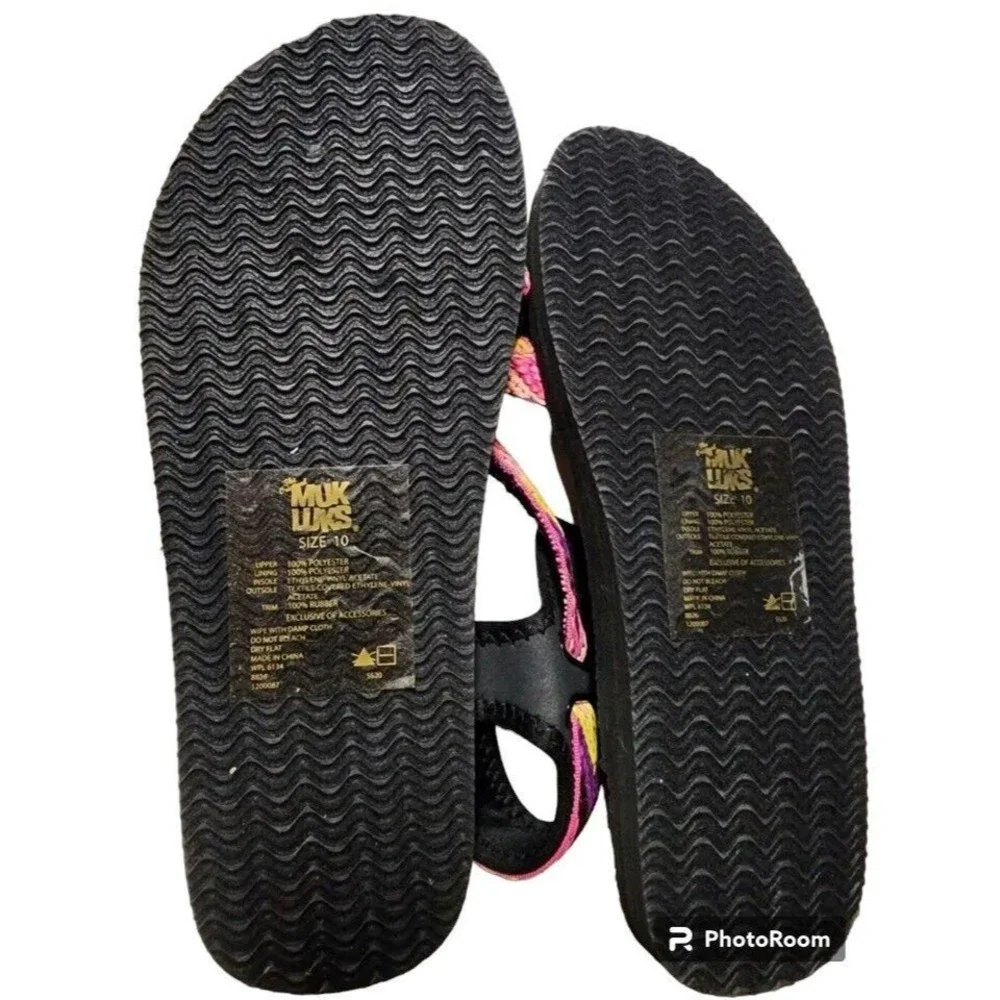MukLuk Sport Woven Summer Sandals Size 10 New